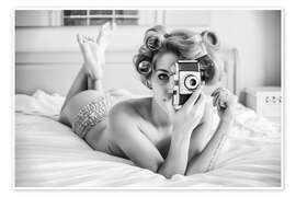 Wandbild A chick, a click, and a curl