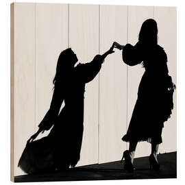Stampa su legno Dance with your shadow