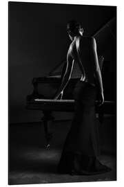 Aluminium print Note by note, the music goes on