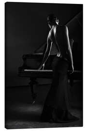 Leinwandbild Note für Note geht die Musik weiter