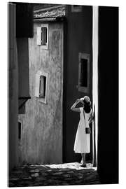 Acrylglasbild Gasse in Roussillon