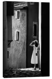 Leinwandbild Gasse in Roussillon