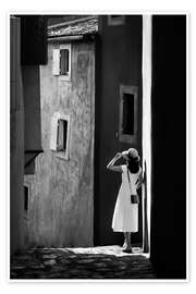 Wandbild Gasse in Roussillon