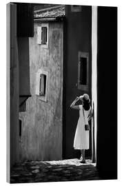 Holzbild Gasse in Roussillon