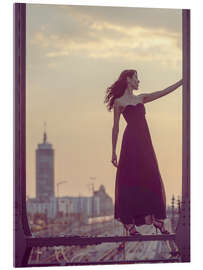 Acrylglasbild Una calda serata a Monaco