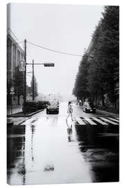 Leinwandbild Regnerische Straße
