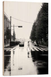 Holzbild Regnerische Straße