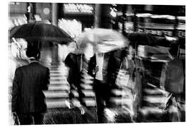 Acrylglasbild Kreuzung an einem regnerischen Tag