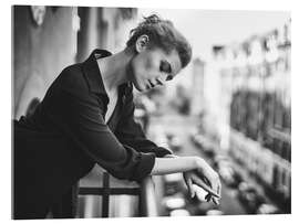 Acrylglasbild Kate allein in Kopenhagen