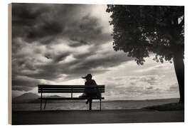 Holzbild Drifting with the Clouds