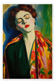 Wandbild Junge Frau auf der Sonnenseite - Frank Daske