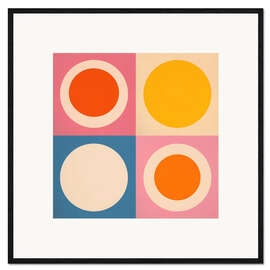 Gerahmter Kunstdruck Vier Sonnenkreise - Bauhaus in Kalifornien