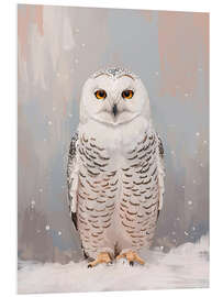 Hartschaumbild Schneeeule - Ohkimiko