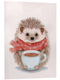 Hartschaumbild Igel mit Kakao