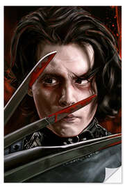 Wandsticker Edward mit den Scherenhänden