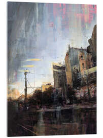 Acrylglasbild S-Bahn-Fahrt am Berliner Abend - Eduard Warkentin