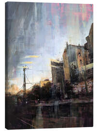 Leinwandbild S-Bahn-Fahrt am Berliner Abend - Eduard Warkentin