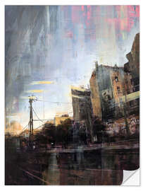 Wandsticker S-Bahn-Fahrt am Berliner Abend