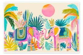 Wandbild Im Elefantengarten - Andrea Haase