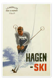 Wandbild Hagen-Sky, Norwegen - Vintage Advertising Collection