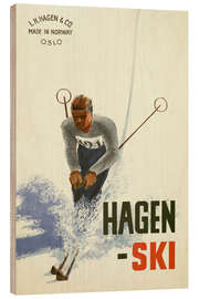 Holzbild Hagen-Sky, Norwegen - Vintage Advertising Collection