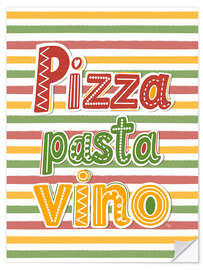 Sticker mural Pizza Pasta Vino - Martina