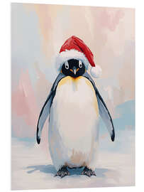 Hartschaumbild Santa Pinguin - Ohkimiko