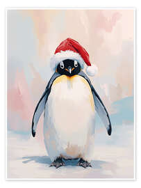 Wandbild Santa Pinguin - Ohkimiko