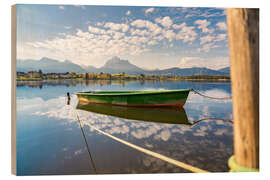 Stampa su legno Boat on Lake Hopfensee - Michael Helmer