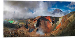 Acrylglasbild Mount Ngauruhoe Vulkanlandschaft auf Neuseeland - Michael Rucker