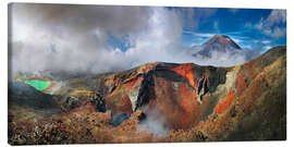 Leinwandbild Mount Ngauruhoe Vulkanlandschaft auf Neuseeland - Michael Rucker