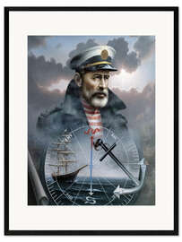 Gerahmter Kunstdruck Alter Seebär