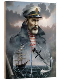 Holzbild Alter Seebär