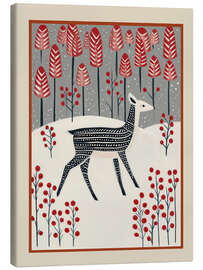 Leinwandbild Kitz in einer Winterlandschaft - Branka Kodžoman