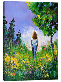 Leinwandbild Frühlingsspaziergang - Pol Ledent