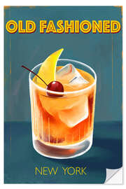 Wandsticker Old Fashioned, New York