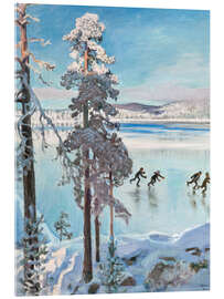 Acrylglasbild Eisläufer in der Nähe der Küste von Kalela