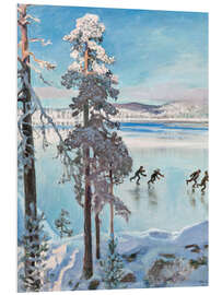 Hartschaumbild Eisläufer in der Nähe der Küste von Kalela