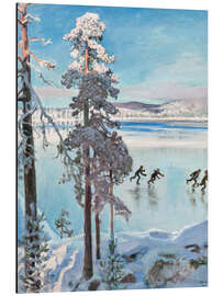 Magnettafel Eisläufer in der Nähe der Küste von Kalela