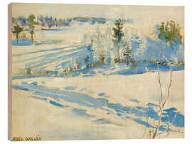 Holzbild Vintage Winterlandschaft - Akseli Gallen-Kallela