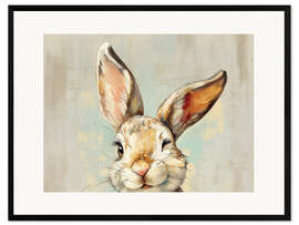 Gerahmter Kunstdruck Vintage Easter Bunny