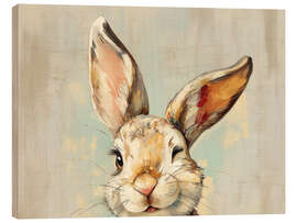 Holzbild Vintage Easter Bunny