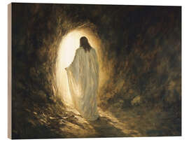 Holzbild Auferstehung Jesus