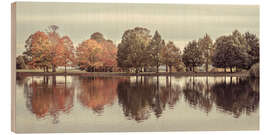 Holzbild Bäume am See - Assaf Frank