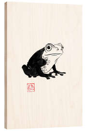 Holzbild Hesitant Frog - Péchane