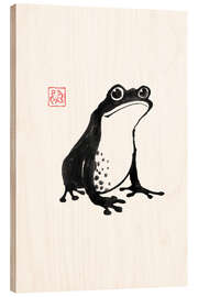 Holzbild Confident Frog