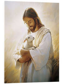 Acrylglasbild Jesus Christus hält das fehlende Lamm - TAlex