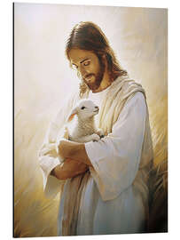 Obraz na aluminium Jesus Christ Holding Missing Lamb - TAlex
