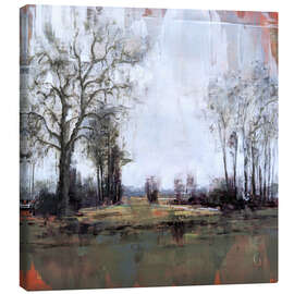 Leinwandbild Landschaftsmalerei, Sichtachse im englischen Stil - Eduard Warkentin