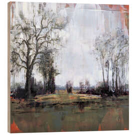 Holzbild Landschaftsmalerei, Sichtachse im englischen Stil - Eduard Warkentin